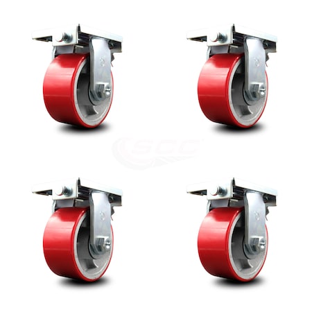Service Caster Go Mini's Moving Portable Storage Container Replacement with Caster Pads - SCC GOM-SCC-60R630-PUR-RS-4-CP60-4
